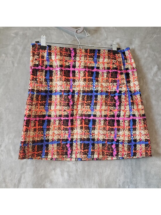 J. Crew Dresses & Skirts - J.CREW Multicolor Plaid Twill Stretch Zip A-Line Mini Skirt Womens Size 4